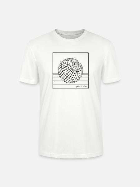 Geometrischer Trance-Drahtgitterglobus - Stanley/Stella Unisex Bio-T-Shirt CRAFTER - Weiß