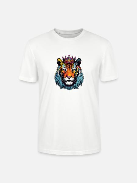 Tiger Krone - Stanley/Stella Unisex Bio-T-Shirt CRAFTER - Weiß