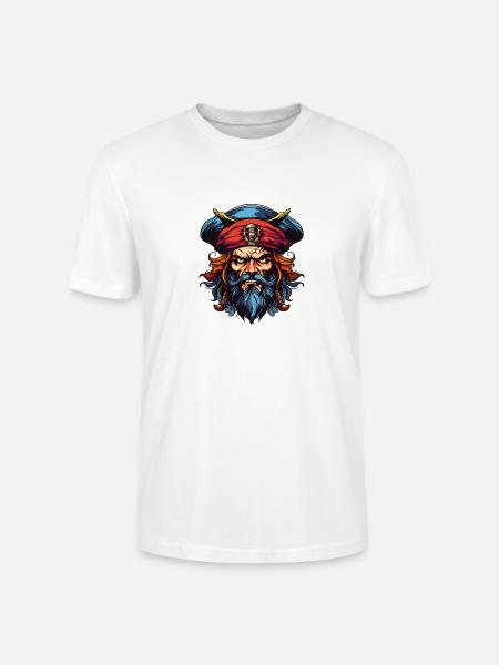 Kapitän Pirat - Stanley/Stella Unisex Bio-T-Shirt CRAFTER - Weiß
