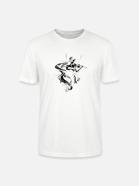 Violinistin - Stanley/Stella Unisex Bio-T-Shirt CRAFTER - Weiß