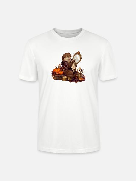 Otter restauriert einen antiken Handspiegel - Stanley/Stella Unisex Bio-T-Shirt CRAFTER - Weiß