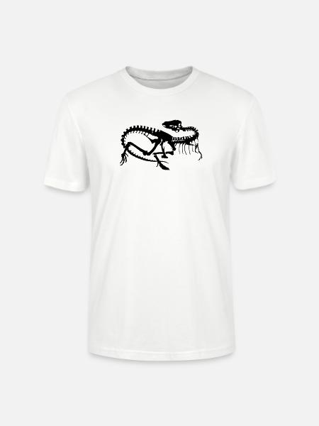 Dinosaurier Skelett Silhouette (1c) - Stanley/Stella Unisex Bio-T-Shirt CRAFTER - Weiß