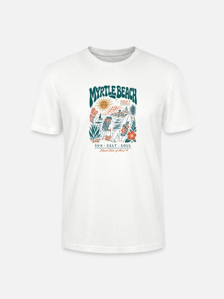 Myrtle Beach Retro Strand 2027 - Stanley/Stella Unisex Bio-T-Shirt CRAFTER - Weiß