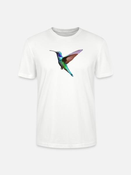 Kolibri – Vogelillustration - Stanley/Stella Unisex Bio-T-Shirt CRAFTER - Weiß
