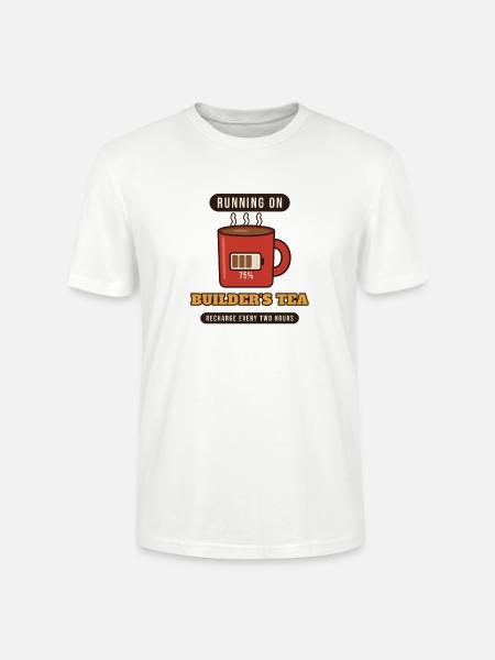 Laufen auf Builder's Tea - Stanley/Stella Unisex Bio-T-Shirt CRAFTER - Weiß
