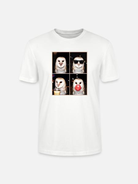 Schleiereulen Schleiereule - Stanley/Stella Unisex Bio-T-Shirt CRAFTER - Weiß