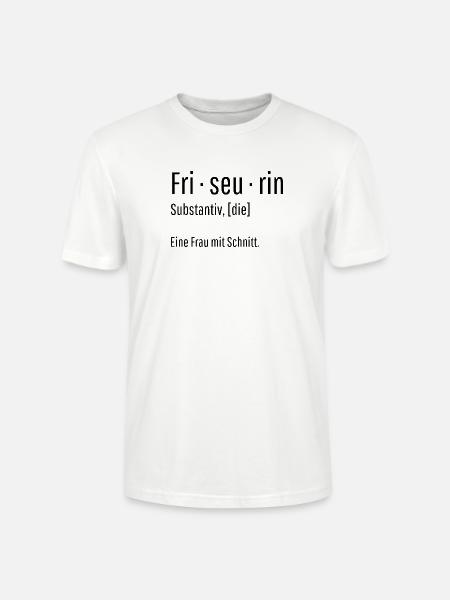 Friseurin Substantiv Definition Geschenk - Stanley/Stella Unisex Bio-T-Shirt CRAFTER - Weiß