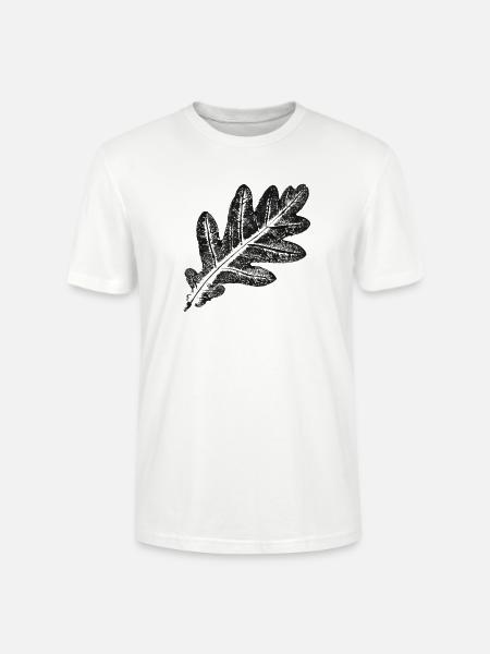 Eichenblatt - Natur & Wald Botanik Design - Stanley/Stella Unisex Bio-T-Shirt CRAFTER - Weiß