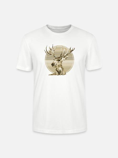 Hirsch - Stanley/Stella Unisex Bio-T-Shirt CRAFTER - Weiß