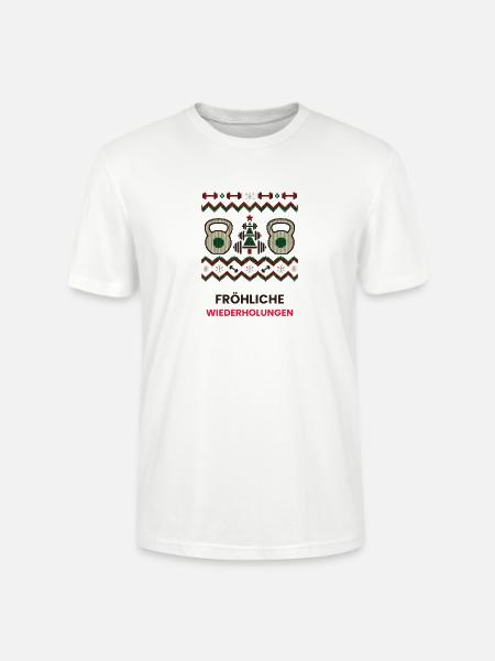Fröhliche Wiederholungen Kettlebell - Stanley/Stella Unisex Bio-T-Shirt CRAFTER - Weiß