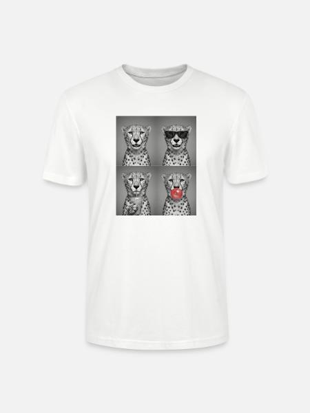 Geparde Gepard - Stanley/Stella Unisex Bio-T-Shirt CRAFTER - Weiß