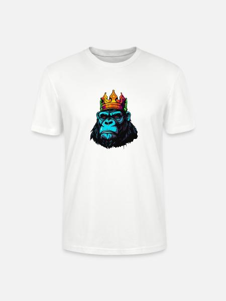 König Gorilla - Stanley/Stella Unisex Bio-T-Shirt CRAFTER - Weiß
