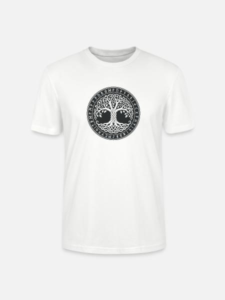 Wikinger-Baum des Lebens - Stanley/Stella Unisex Bio-T-Shirt CRAFTER - Weiß