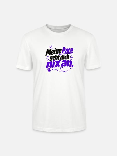 Meine Pace – frecher Laufspruch - Joggen - Laufen - Stanley/Stella Unisex Bio-T-Shirt CRAFTER - Weiß