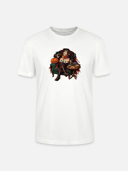 Halloween Tarotmeister im Samtstuhl - Stanley/Stella Unisex Bio-T-Shirt CRAFTER - Weiß
