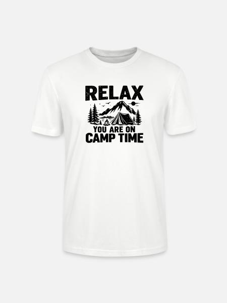 Camping Buddies Bergabenteuer Glamping-Kunst - Stanley/Stella Unisex Bio-T-Shirt CRAFTER - Weiß