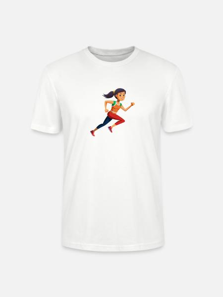 Running Girl - Stanley/Stella Unisex Bio-T-Shirt CRAFTER - Weiß