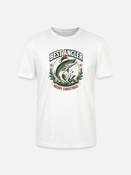 Bester Angler: Christmas Pike - Stanley/Stella Unisex Bio-T-Shirt CRAFTER - Weiß