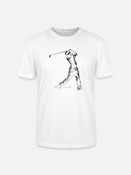 Golfliebhaber Zeichnung - Stanley/Stella Unisex Bio-T-Shirt CRAFTER - Weiß
