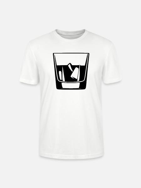 Whiskey Glas Geschenk Barkeeper Kellner  - Stanley/Stella Unisex Bio-T-Shirt CRAFTER - Weiß