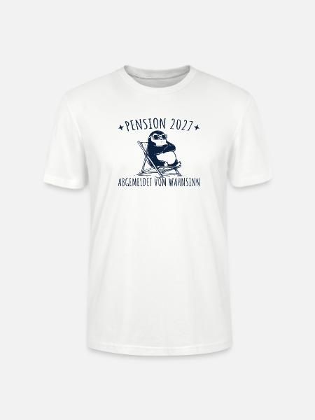Pension 2027 Abgemeldet vom Wahnsinn - Stanley/Stella Unisex Bio-T-Shirt CRAFTER - Weiß
