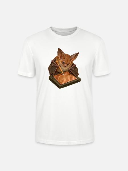 Fledermaus prägt ein Kupferblatt - Stanley/Stella Unisex Bio-T-Shirt CRAFTER - Weiß