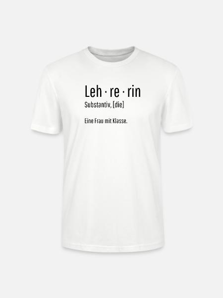 Lehrerin Substantiv Definition Schule Geschenk - Stanley/Stella Unisex Bio-T-Shirt CRAFTER - Weiß
