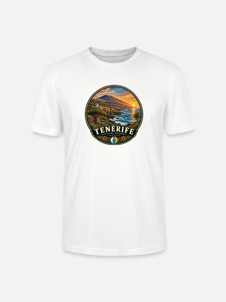 Teneriffa Vulkaninsel Küste Urlaub Sunset - Stanley/Stella Unisex Bio-T-Shirt CRAFTER - Weiß
