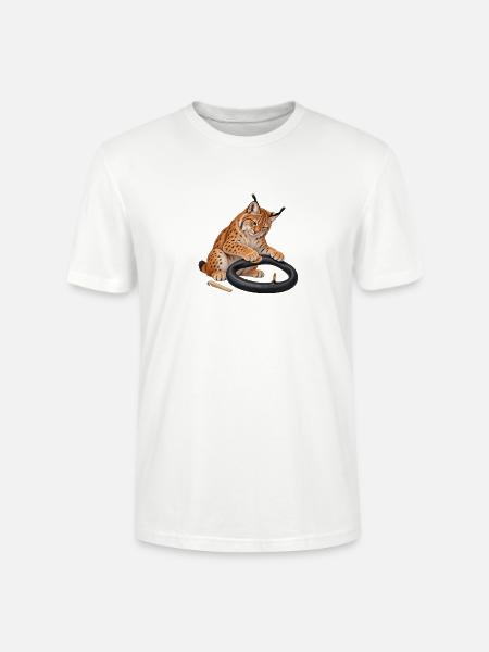 Luchs flickt einen Fahrradschlauch - Stanley/Stella Unisex Bio-T-Shirt CRAFTER - Weiß