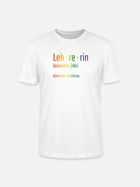 Lehrerin Substantiv Definition Schule Geschenk - Stanley/Stella Unisex Bio-T-Shirt CRAFTER - Weiß