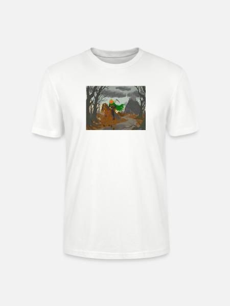 Kürbisköpfiger Reiter - Stanley/Stella Unisex Bio-T-Shirt CRAFTER - Weiß