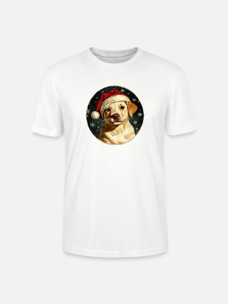 Border Collie Weihnachten - Stanley/Stella Unisex Bio-T-Shirt CRAFTER - Weiß