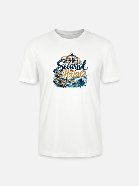 Seewind im Herzen - Stanley/Stella Unisex Bio-T-Shirt CRAFTER - Weiß