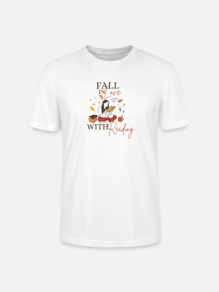 Herbstliebe: Lesen mit Wärme - Stanley/Stella Unisex Bio-T-Shirt CRAFTER - Weiß