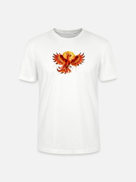Feuerphönix Aquarell - Stanley/Stella Unisex Bio-T-Shirt CRAFTER - Weiß