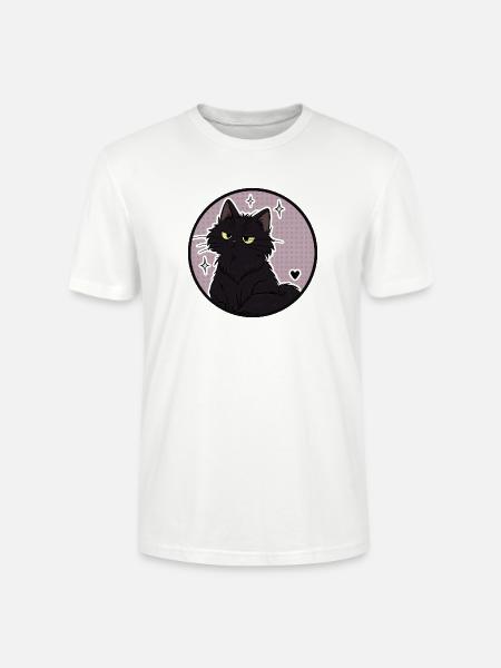 Mitternachtskatze im Sparkle Circle - Stanley/Stella Unisex Bio-T-Shirt CRAFTER - Weiß