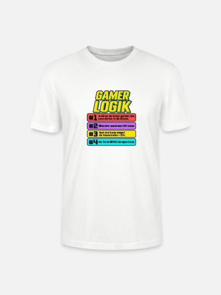 Gamerlogik Sprüche Banner - Stanley/Stella Unisex Bio-T-Shirt CRAFTER - Weiß