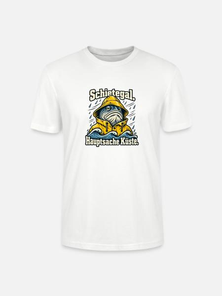 Norddeutsch Fischkopp Küstenliebe Schietegal - Stanley/Stella Unisex Bio-T-Shirt CRAFTER - Weiß