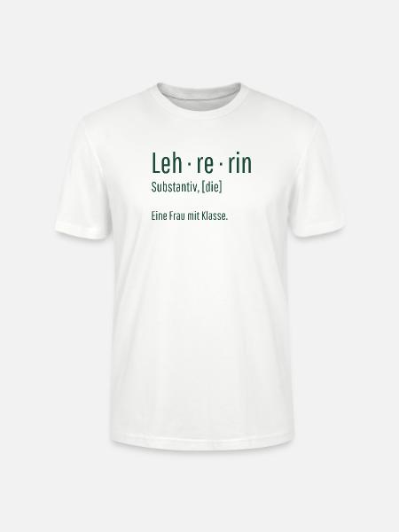 Lehrerin Substantiv Definition Schule Geschenk - Stanley/Stella Unisex Bio-T-Shirt CRAFTER - Weiß