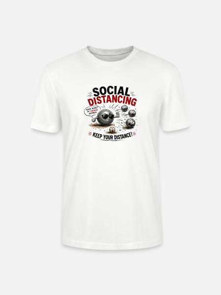 Social Distancing Please Respect My Throwing - Stanley/Stella Unisex Bio-T-Shirt CRAFTER - Weiß