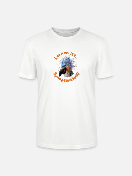 Krallo Kreisch™: Lernen ist Synapsenthrill - Stanley/Stella Unisex Bio-T-Shirt CRAFTER - Weiß