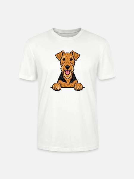 Airedale Terrier - Stanley/Stella Unisex Bio-T-Shirt CRAFTER - Weiß