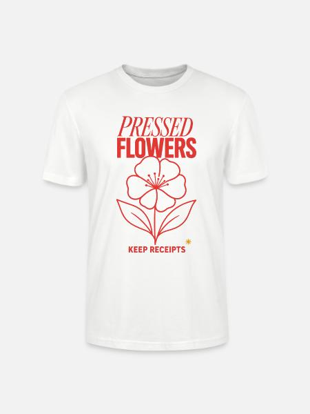 Blumen pressen – Pressed Flowers Keep Receipts - Stanley/Stella Unisex Bio-T-Shirt CRAFTER - Weiß