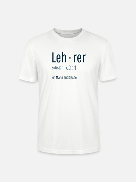 Lehrer Substantiv Definition Schule Geschenk - Stanley/Stella Unisex Bio-T-Shirt CRAFTER - Weiß