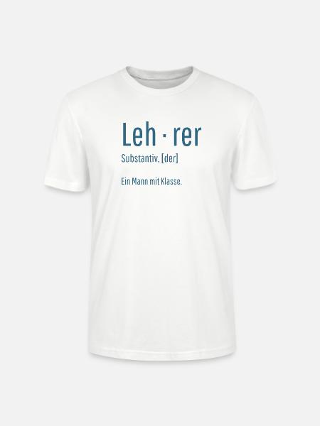 Lehrer Substantiv Definition Schule Geschenk - Stanley/Stella Unisex Bio-T-Shirt CRAFTER - Weiß