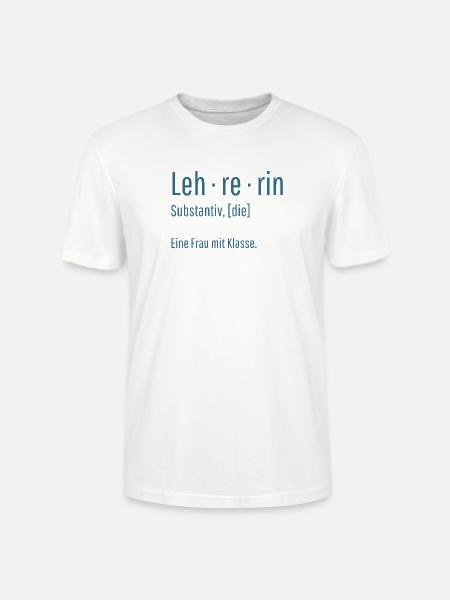 Lehrerin Substantiv Definition Schule Geschenk - Stanley/Stella Unisex Bio-T-Shirt CRAFTER - Weiß