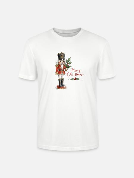 Aquarell Weihnachtsnussknacker - Stanley/Stella Unisex Bio-T-Shirt CRAFTER - Weiß
