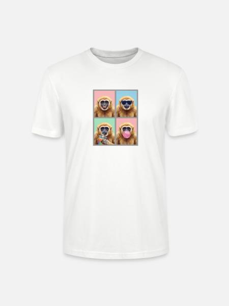 Gibbons Gibbon - Stanley/Stella Unisex Bio-T-Shirt CRAFTER - Weiß