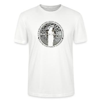 Säulenmarie - Stanley/Stella Unisex Bio-T-Shirt CRAFTER - Weiß - Vorne - Alina (178cm) & Michal (187cm)