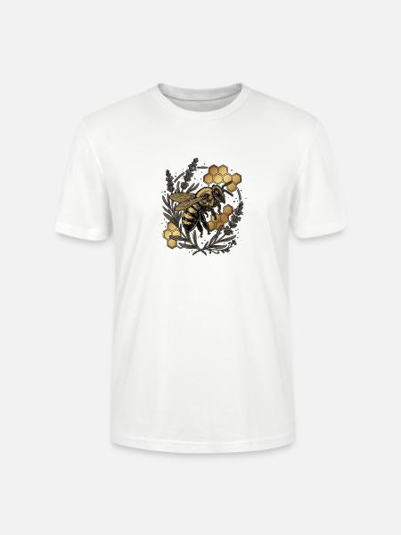 Goldene Imker Biene - Stanley/Stella Unisex Bio-T-Shirt CRAFTER - Weiß